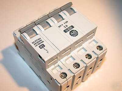 4 allen bradley 2 amp circuit breakers w/6AMP 1492-CB3