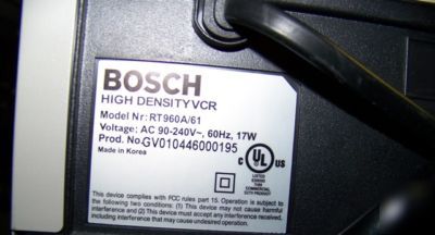 Bosch security RT960A/ 61 vcr