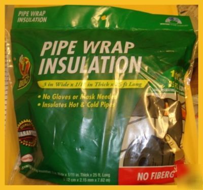 New duck pipe wrap insulation - 25' - no fiberglass - 