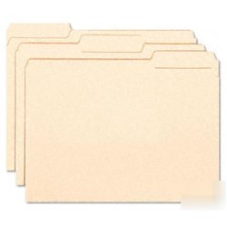 New recycled manila interior file folders, 3/4