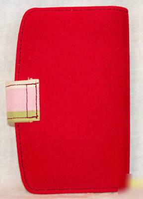 Day runner red canvas pocket organizer