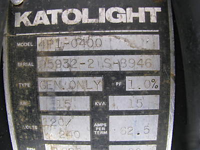 Katolight--15 kw diesel gen set