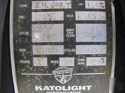 Katolight--15 kw diesel gen set