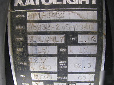 Katolight--15 kw diesel gen set