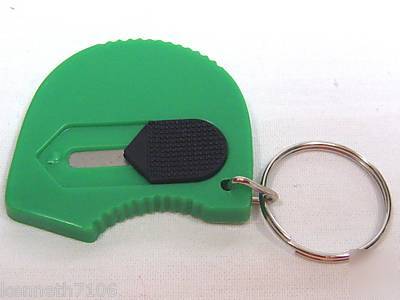 New lot 6 plastic cutter knife opener key ring keyrings 