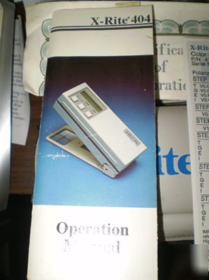 X-rite model 404 reflection densitometer