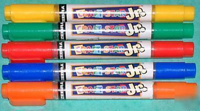 Zebra craftstar jr. double ended craft marker x 5