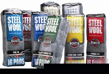 Steel wool pads choose grit qty 6 packs = 96 pads