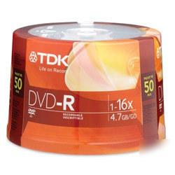 New tdk 16X dvd-r media 48518