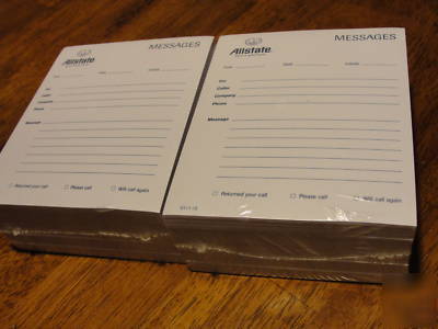 New telephone message pads - allstate insurance logo - 