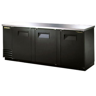 True tbb-4 back bar cooler, 3 doors, 6 shelves, 90 3/8