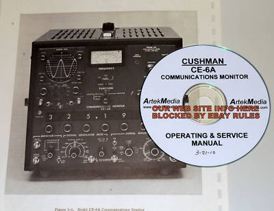 Cushman ce-6A operating & service manual