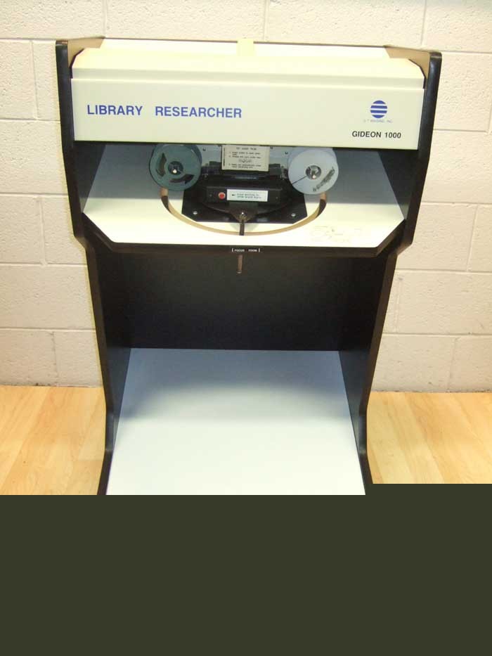 Gideon motorized 16/35 mm microfilm reader viewer zoom