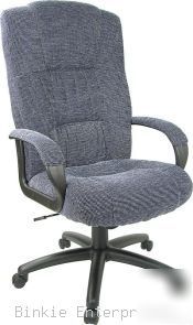 New grey fabric high back computer office desk chair 