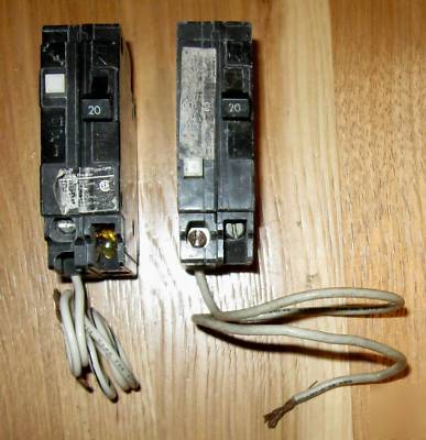Two ite siemens 20A 20 amp gfi gfci breaker QF120 