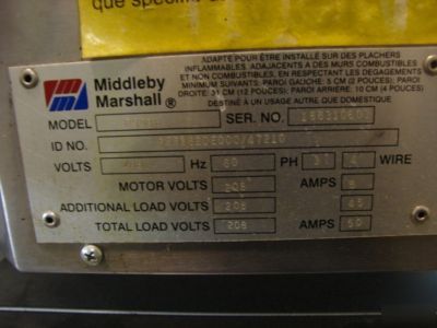 Middleby marshall PS536 ct double conveyor pizza oven