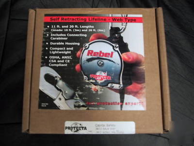 Protecta rebel 11' self retracting lifeline n i b