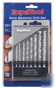 Supatool masonry drill bit set 8 pieces