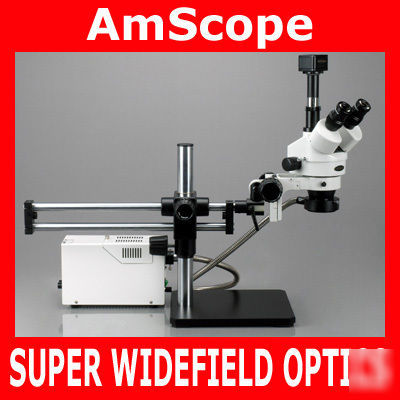 3.5X-180X ball bearing stereo microscope + 9.1M camera