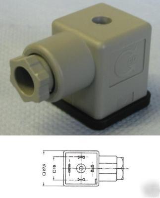 3 pin din plug 43650A rectified for solenoid valves