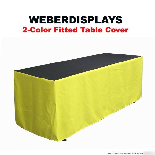 6-ft 2-color fitted table cover throw jacket 29