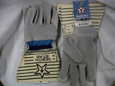 #6955 small usa heavy leather work gloves,sliver resist