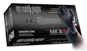Microflex midknight nitrile black gloves 1000 xx-large