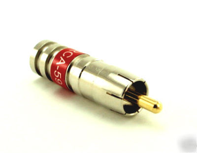 Rca RG59 compression connectors (qty=50) a/v cable ends