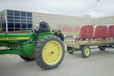 953 john deere running gear and people hauler