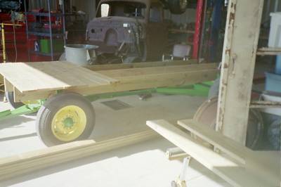 953 john deere running gear and people hauler