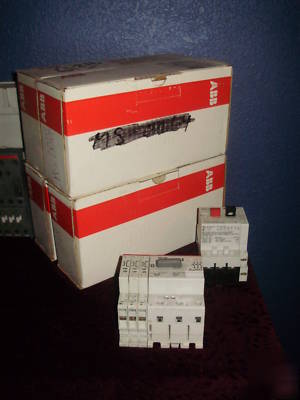  abb manual starters and d.o.l. starters on base, nos