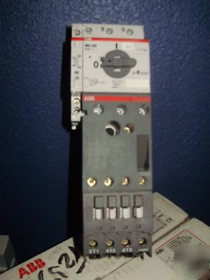  abb manual starters and d.o.l. starters on base, nos