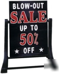 Deluxe swinger sidewalk changeable message board sign