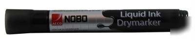 Nobo liquid ink drymarker black drywipe, ohp, flipchart