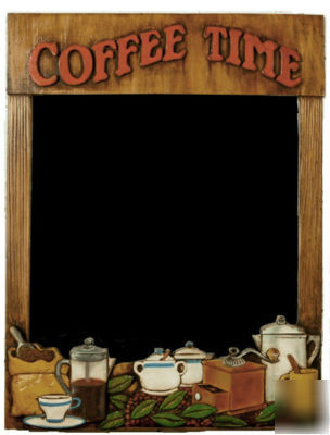 Restaurant menuboard and chalkboard sign coffee time 