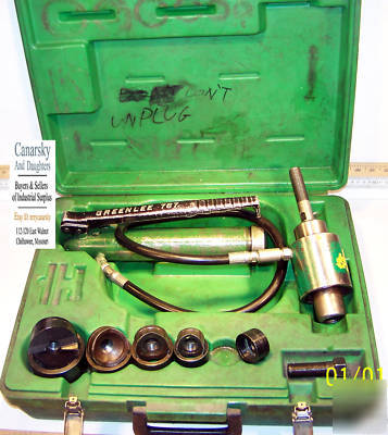 Used greenlee 767 hydraulic hand pump with punch drive