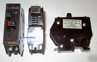 Wadsworth twin tandem 15A 15 amp breaker type b a