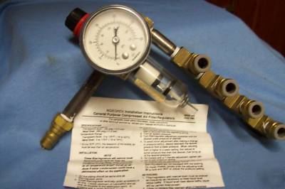 New norgren filter regulator w/ press gauge 0-30 psi / 