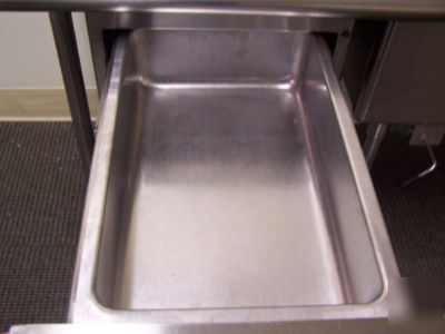 Stainless steel 2 compartment corner prep sink 